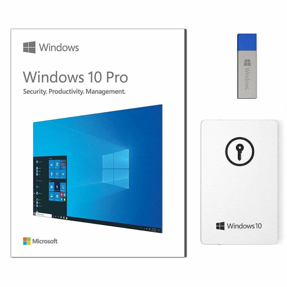 Microsoft Windows 10 Professional 32/64-Bit Retail Box USB Drive New *Sealed*